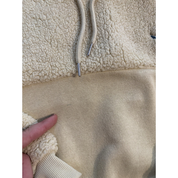 Miami Dolphins NFL Hoodie Crop Sherpa Cozy Tan Women's MEDIUM Team Apparel - Picture 6 of 7